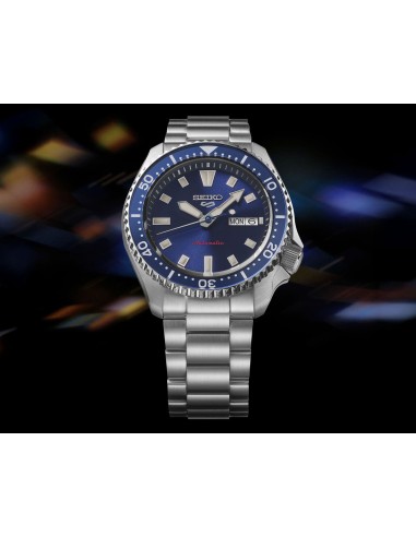 Reloj hombre automático Seiko 5 Sports SRPL83K1 42,5 mm – Hardlex, 100 m, correa de acero