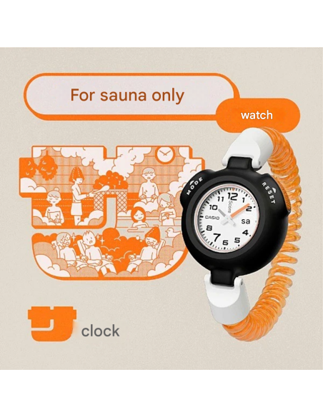 Reloj para SAUNA unisex cuarzo Casio Collection SAN-100H-7BJR JDM 35,4 mm