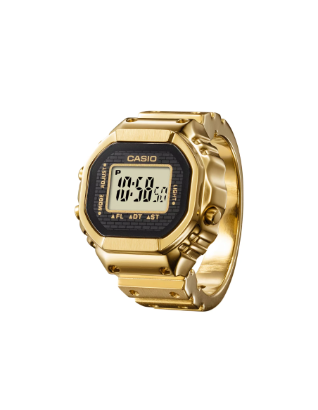 Reloj anillo unisex cuarzo Casio Ring Watch CRW-001G-9JR 19,5 mm – IP dorado, dual time