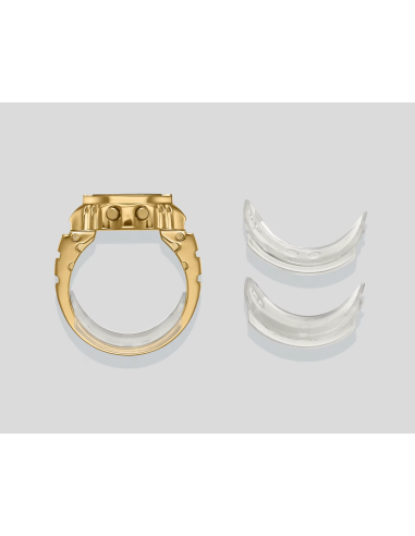 Reloj anillo unisex cuarzo Casio Ring Watch CRW-001G-9JR 19,5 mm – IP dorado, dual time