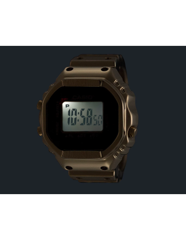 Reloj anillo unisex cuarzo Casio Ring Watch CRW-001G-9JR 19,5 mm – IP dorado, dual time
