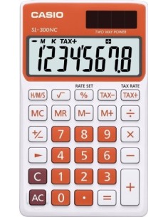 Calculadora Casio SL-300NC-RG travel color naranja