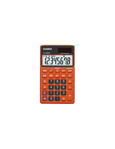 Calculadora escolar Casio SL-300NC-BRG funciona con pilas y solar