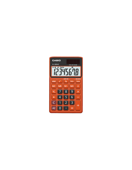 Calculadora escolar Casio SL-300NC-BRG funciona con pilas y solar