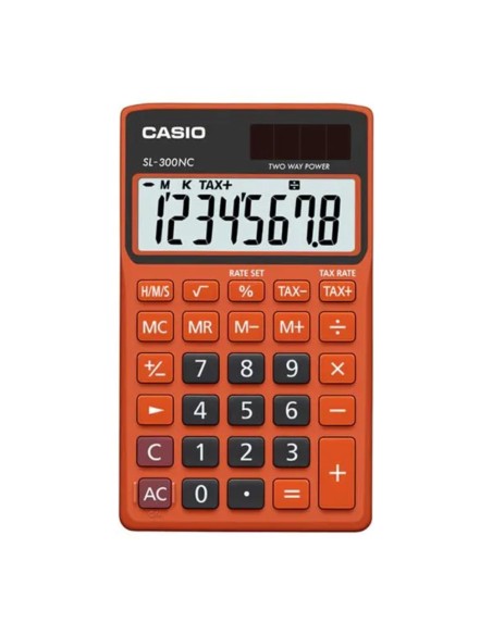 Calculadora escolar Casio SL-300NC-BRG funciona con pilas y solar