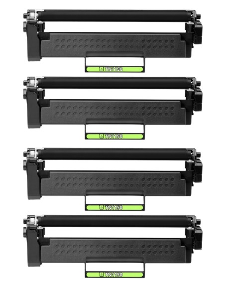 4 Tóner Compatibles TN1150 (TN-1150) para Brother DCP-L1640W, DCP-L1660W, HL-L1240W, HL-L1242W