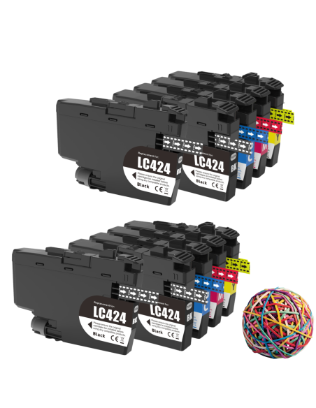 4 Tintas Compatible Brother LC-424 PACK 4 Cartuchos de Tinta LC424 para Brother DCP-J1200DW / DCP-J1200W