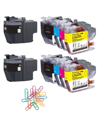 10 tintas compatibles Brother LC-422XL LC422XL  MFC-J5340DW, MFC-J5345DW, MFC-J5740DW, MFC-J6540DW, MFC-J6940DW