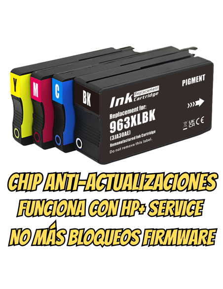 4 Cartuchos compatibles con HP 963XL OfficeJet Pro 9010 9012  9020  9022