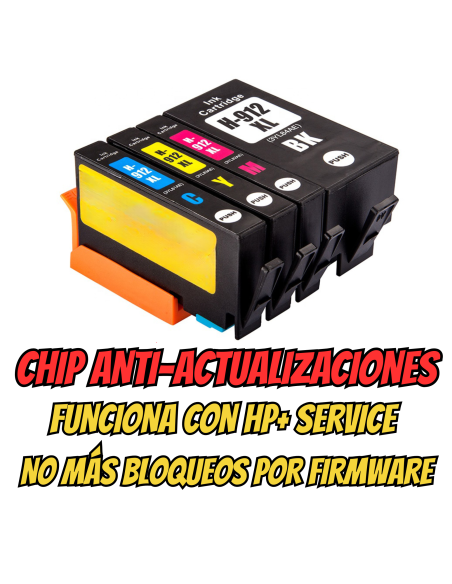 tinta  Compatible HP 912XL Negro Cartucho de Tinta  HP OfficeJet 8010 8012 8012 e 8013 8014 8014 e 8015 912XL 3YL84AE / 3YL80AE