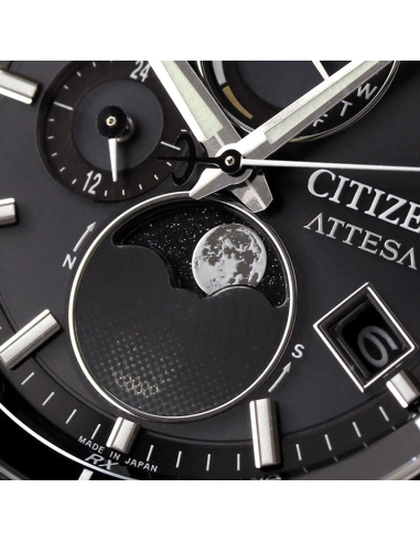 radio-control titanio solar  hombre Citizen Attesa Moon Phase BY1001-66E 41.5mm 100m
