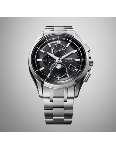 radio-control titanio solar  hombre Citizen Attesa Moon Phase BY1001-66E 41.5mm 100m