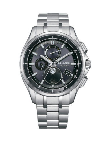 radio-control titanio solar  hombre Citizen Attesa Moon Phase BY1001-66E 41.5mm 100m