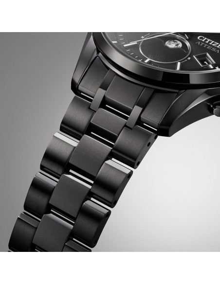 reloj radio-control solar Titanio Citizen Attesa Moon Phase BY1006-62E DLC (Diamond-Like Carbon) 41.5mm