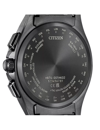 reloj radio-control solar Titanio Citizen Attesa Moon Phase BY1006-62E DLC (Diamond-Like Carbon) 41.5mm