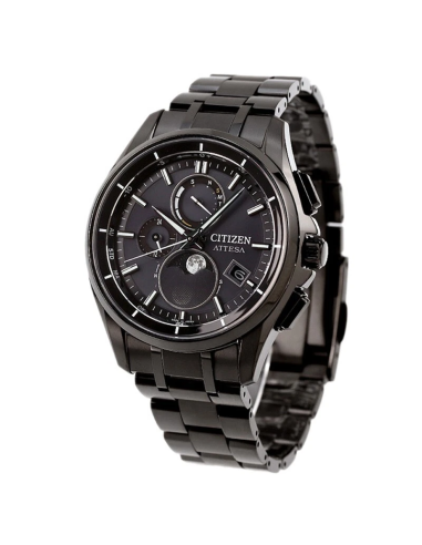 reloj radio-control solar Titanio Citizen Attesa Moon Phase BY1006-62E DLC (Diamond-Like Carbon) 41.5mm