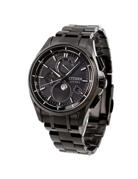 reloj radio-control solar Titanio Citizen Attesa Moon Phase BY1006-62E DLC (Diamond-Like Carbon) 41.5mm