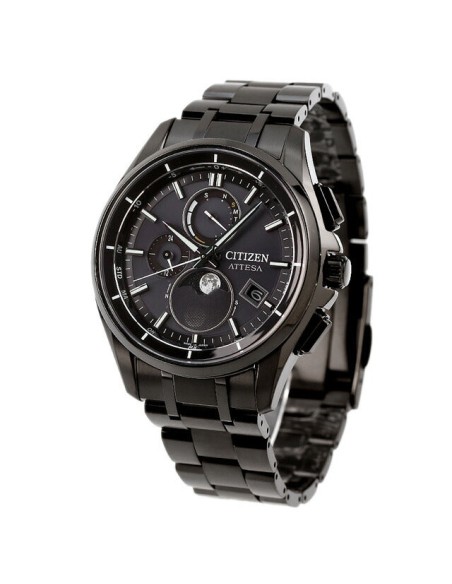 reloj radio-control solar Titanio Citizen Attesa Moon Phase BY1006-62E DLC (Diamond-Like Carbon) 41.5mm