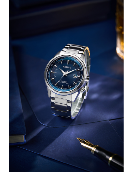 Citizen Eco-Drive CB0270-87L | Reloj Radio-Controlado Hombre | Acero Inoxidable y Esfera Azul | Cristal Zafiro