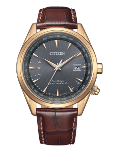 Citizen Eco-Drive CB0273-11H | Reloj Hombre Radio-Controlado | Acero Oro Rosa y Correa de Piel | Cristal Zafiro