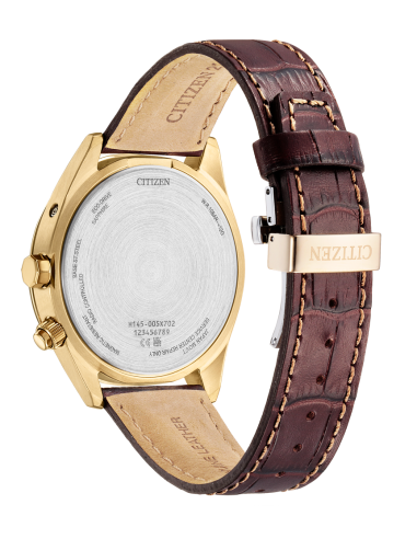 Citizen Eco-Drive CB0273-11H | Reloj Hombre Radio-Controlado | Acero Oro Rosa y Correa de Piel | Cristal Zafiro