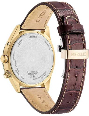 Citizen Eco-Drive CB0273-11H | Reloj Hombre Radio-Controlado | Acero Oro Rosa y Correa de Piel | Cristal Zafiro