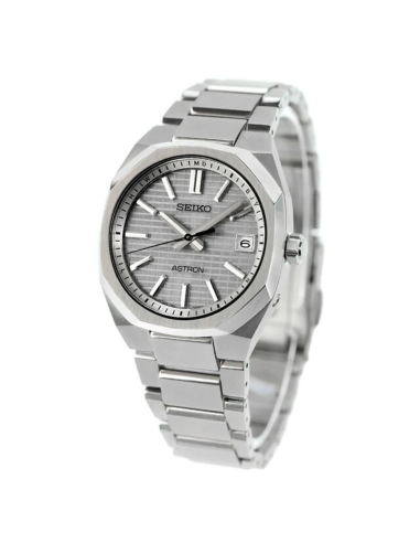 solar radio-control titanio hombre Seiko Astron Nexter SBXY099 36mm JDM  | Compact Series | Silver-Grey