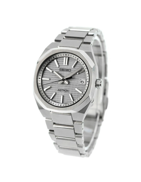 solar radio-control titanio hombre Seiko Astron Nexter SBXY099 36mm JDM  | Compact Series | Silver-Grey