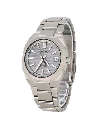 solar radio-control titanio hombre Seiko Astron Nexter SBXY099 36mm JDM  | Compact Series | Silver-Grey