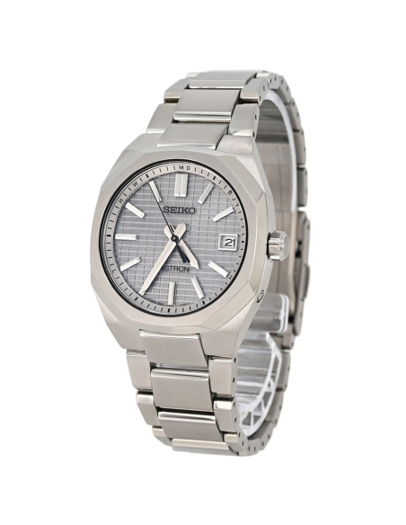 solar radio-control titanio hombre Seiko Astron Nexter SBXY099 36mm JDM  | Compact Series | Silver-Grey