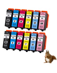 6 Tintas compatibles T379 378XL con Epson Expression Photo XP-8000 XP-8005  XP-8500 XP-8505 , HD XP-15000