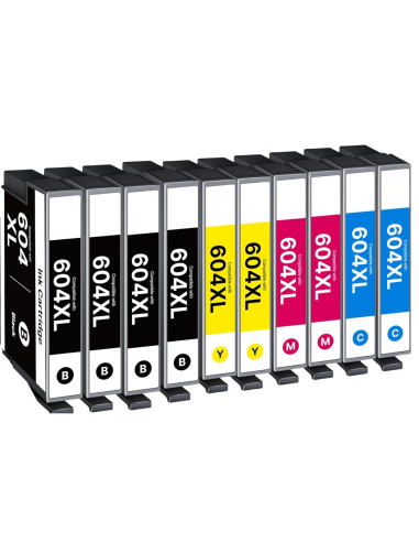 10 cartuchos compatibles para Epson 604XL XP2200 XP2205 XP4200 WF2950 WF2935 XP3200 XP3205 XP4205 WF2930 WF2910 XL