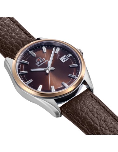 automático hombre Orient Stretto Date RA-AC0R03Y Chocolate / Rose Gold  38,5mm 50m WR cristal de zafiro