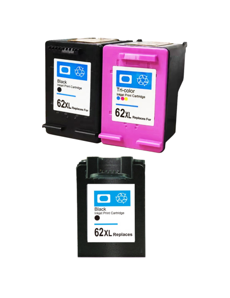 2 tintas HP 62XL  OfficeJet 5740 5745 8000 8045 ALTA CAPACIDAD