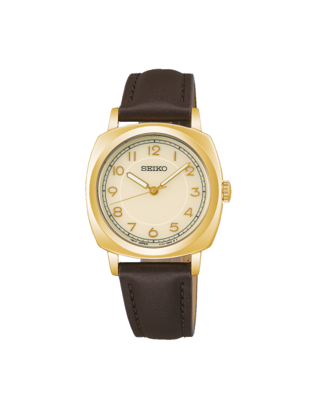 Reloj mujer Seiko Selection Solar The Steady Gold  STPX104  JDM 30,2mm  Dorado,