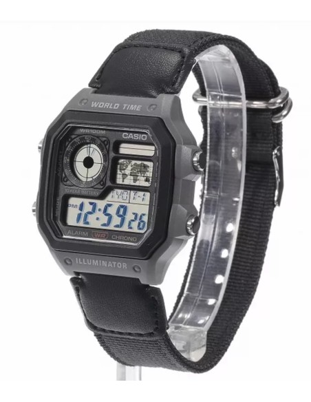 Casio Sports Casino Royale AE-1200WHUB-8A  100m WR Hora Mundial 45 × 42.1 × 12.5