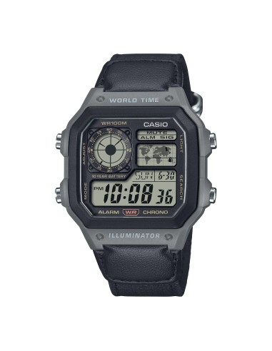 Casio Sports Casino Royale AE-1200WHUB-8A  100m WR Hora Mundial 45 × 42.1 × 12.5