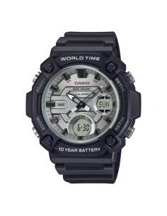 Casio AEQ-120W-7A 53.3 × 52.2 × 16.8 mm 100m WR Hora Mundial 10 años batería 3 alarmas
