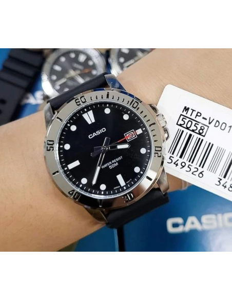 Reloj deportivo hombre Casio  MTP-VD01-1EV 49 × 45 × 10,3 mm 50m WR  correa de resina