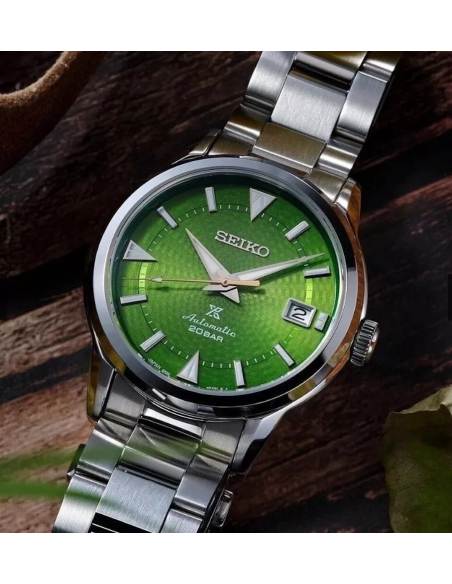 automático hombre Seiko Alpinist Prospex SPB435J SPB435J1 SPB435 38mm Laurel Save the Forest Bamboo Grove