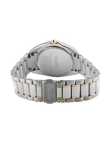 Seiko Ladies SKK886 | Two-Tone Diamond & Mother of Pearl 33.6mm cristal de zafiro