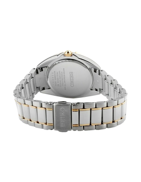 Seiko Ladies SKK886 | Two-Tone Diamond & Mother of Pearl 33.6mm cristal de zafiro