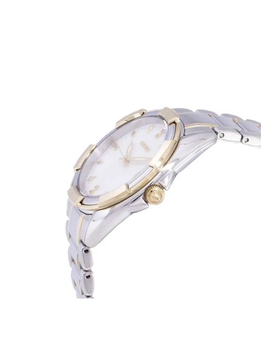 Seiko Ladies SKK886 | Two-Tone Diamond & Mother of Pearl 33.6mm cristal de zafiro