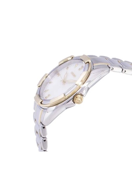 Seiko Ladies SKK886 | Two-Tone Diamond & Mother of Pearl 33.6mm cristal de zafiro