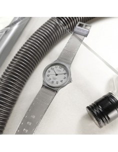 Reloj unisex clásico vintage Casio MQ-24S-8B correa translúcida 2