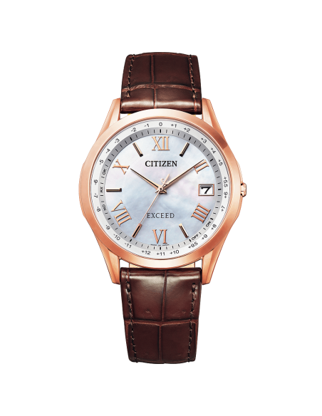 reloj titanio radio-control hombre Citizen Exceed CB1112-07W JDM 38mm Cristal de zafiro
