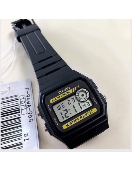 reloj clásico digital Casio F-94WA-9HDG 38,2 × 33,2 × 8,5 mm 7 años batería