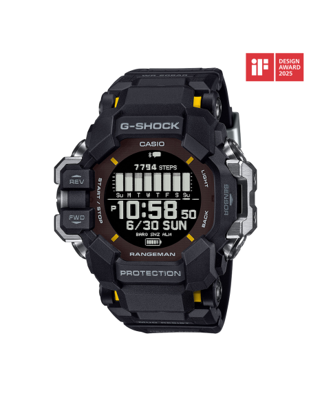 solar GPS Bluetooth Casio G-Shock Master of G Rangeman GPR-H1000-1JR 60.6 × 53.2 × 20.3 mm
