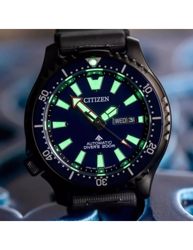 automático buceo hombre Citizen Fugu NY0158-09L 44mm 200m WR cristal de zafiro