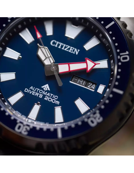 j automático buceo hombre Citizen Fugu NY0158-09L 44mm 200m WR cristal de zafiro